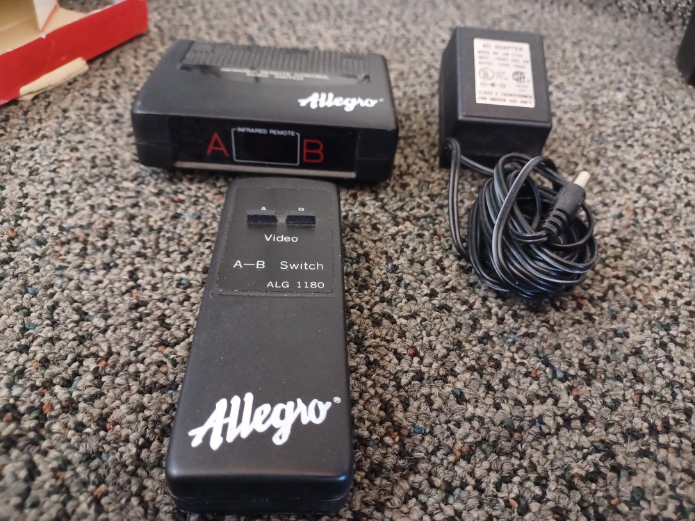 Zenith Allegro ALG 1180 Infrared Remote Control Video A-B Switch w/power supply
