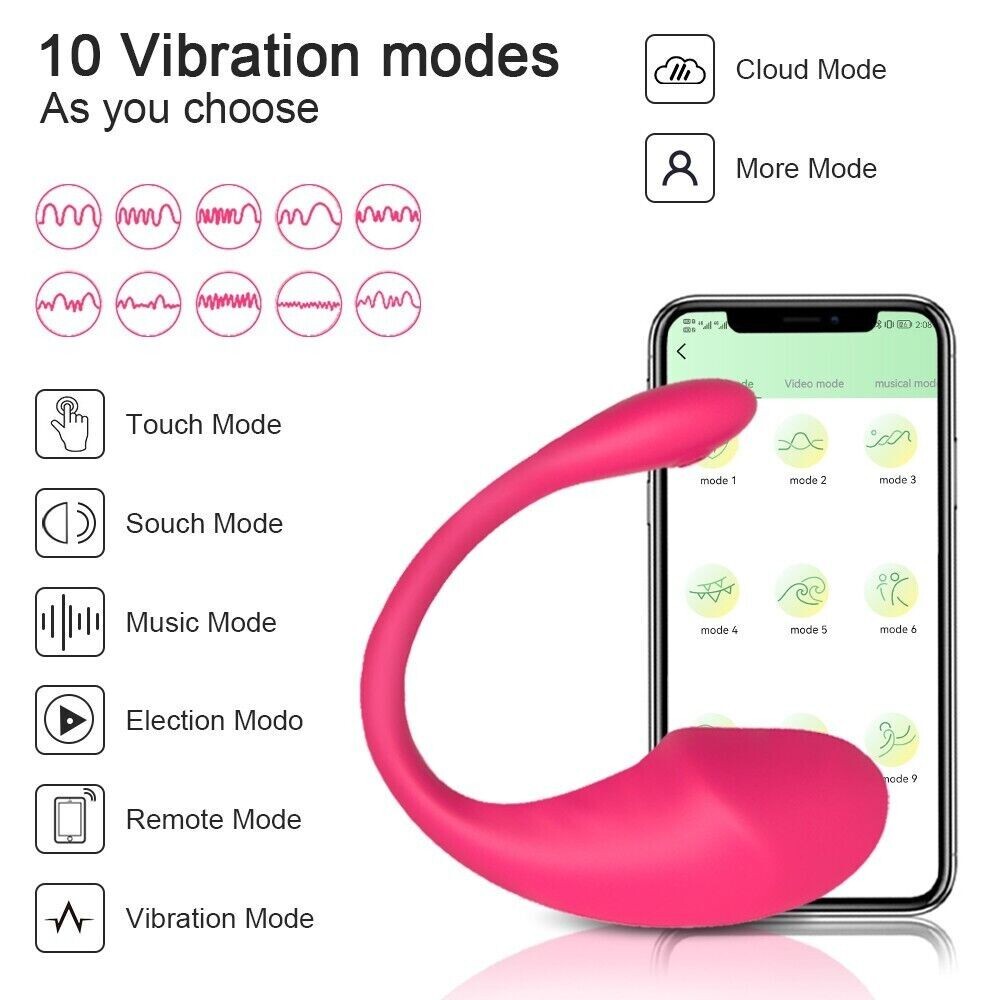 Red Wearable Egg Vibrator - APP Controlled, Hands-Free, Discreet & Rechargeable