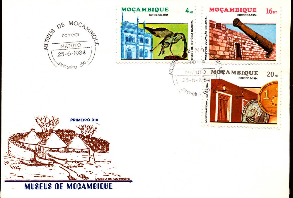 MUSEUM ARTIFACTS 1984 MOZAMBIQUE 2 FDC
