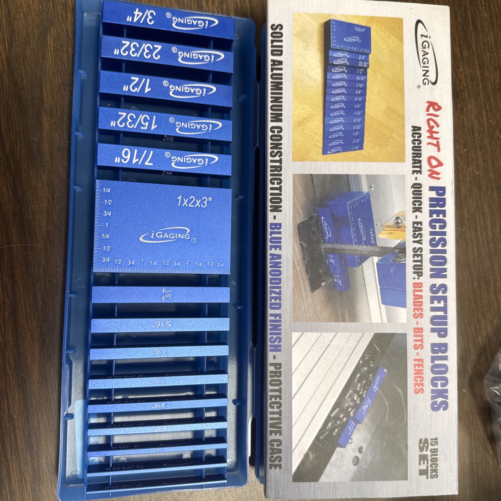 iGAGING PRECISION SETUP BLOCKS SET (15 PIECEs) With CASE New Open Box