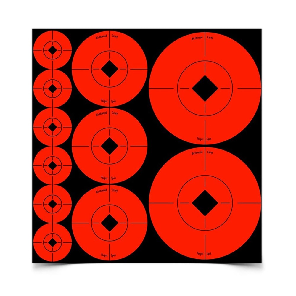 Birchwood Casey Target Spots Orange Assorted Size High-Contrast Assorted, 0