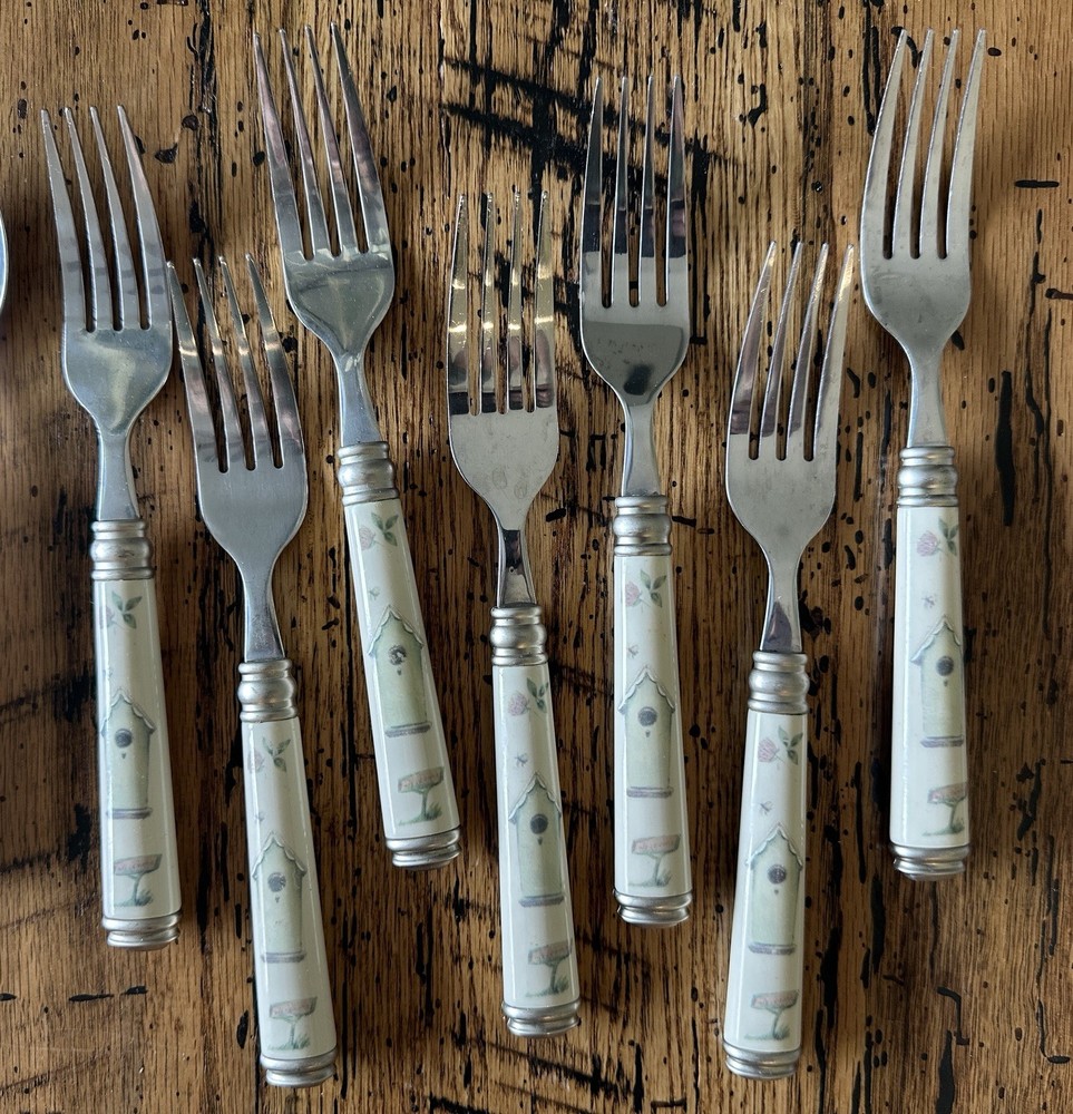 RARE Pfaltzgraff Naturewood 46 pc Dinner Flatware Set Read Description EUC