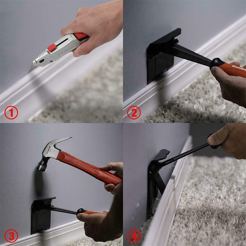 GOLDBLATT Molding Remover Tools Set Retractable Utility Knife Hammers Multi-tool