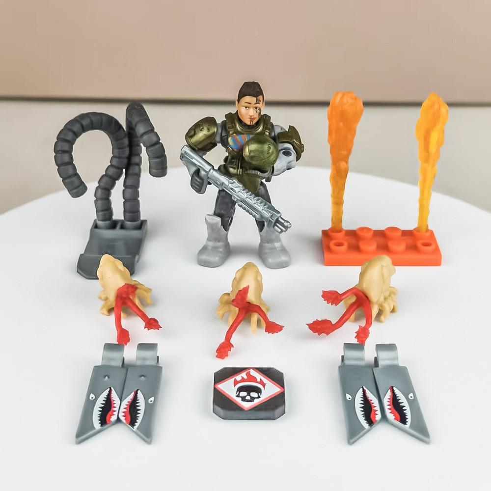 3 Pack Halo Construx Mega Bloks Unsc Hellbringer Kinsano Cyclops Raid Accessory