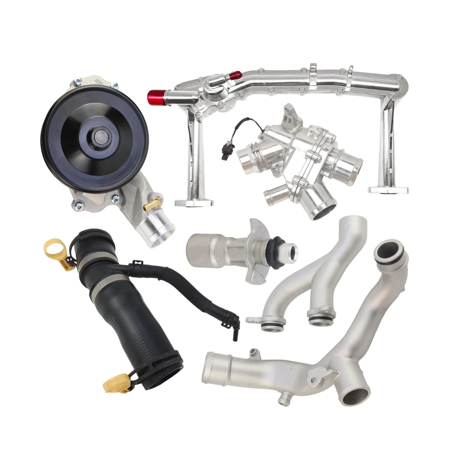 Upgraded Aluminum Coolant Water Pipe System Kit for Jaguar F-Type F-Pace XF X...