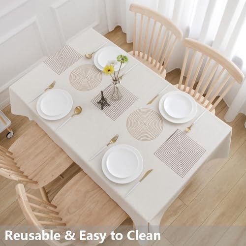 Heavy Duty Vinyl Table Cloth Plastic Table 72" x 54" (Rectangular) Geometry