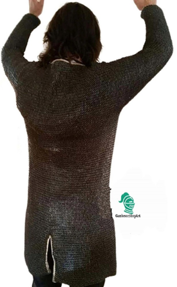 10mm Flat Riveted Rings with Flat Washer Chainmail Armor Medieval Open Chainmail