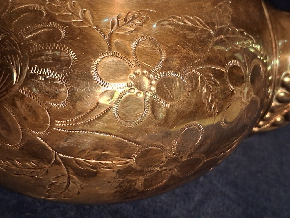 Victorian ROGERS BROS Floral Triple Silver Plate Tea Pot Pattern #1985/5