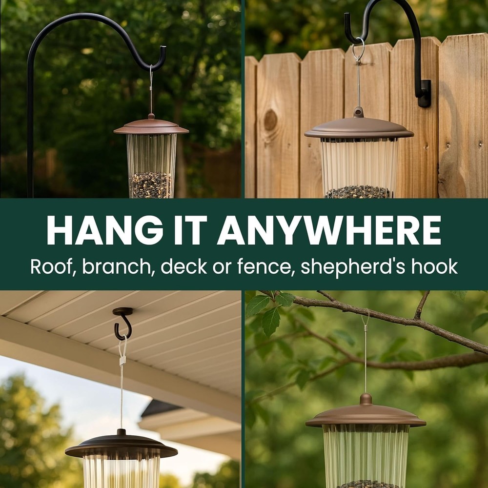 Shake-Resistant Bird Feeder with Weight-Activated Perches