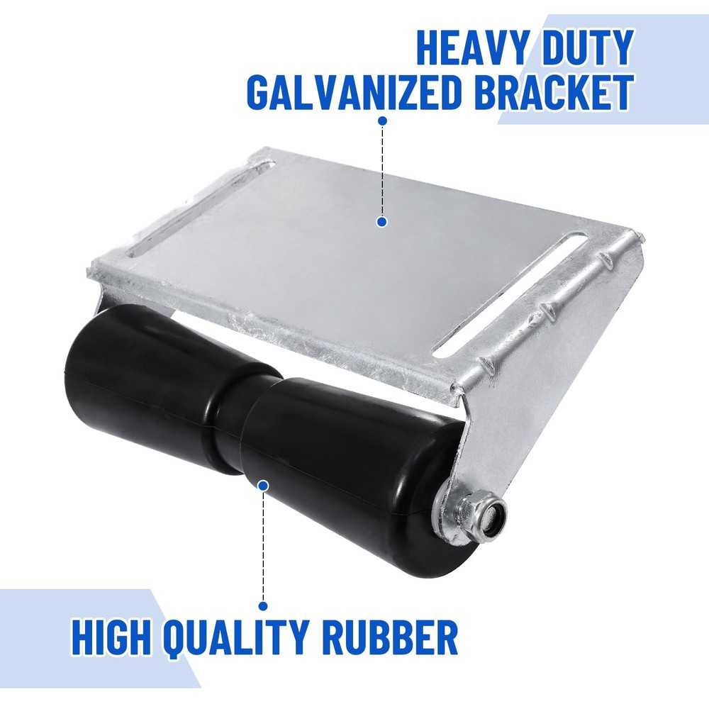 Venussar 12" Boat Trailer Keel Roller Assembly Kit with Brackets & Mounting