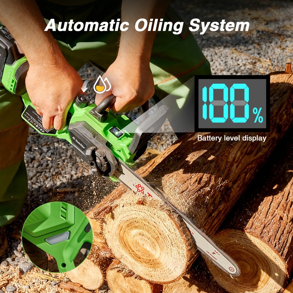 Taskstar Cordless Chainsaw ,Electric Pruning Shears Scissors, Brushless Cutter