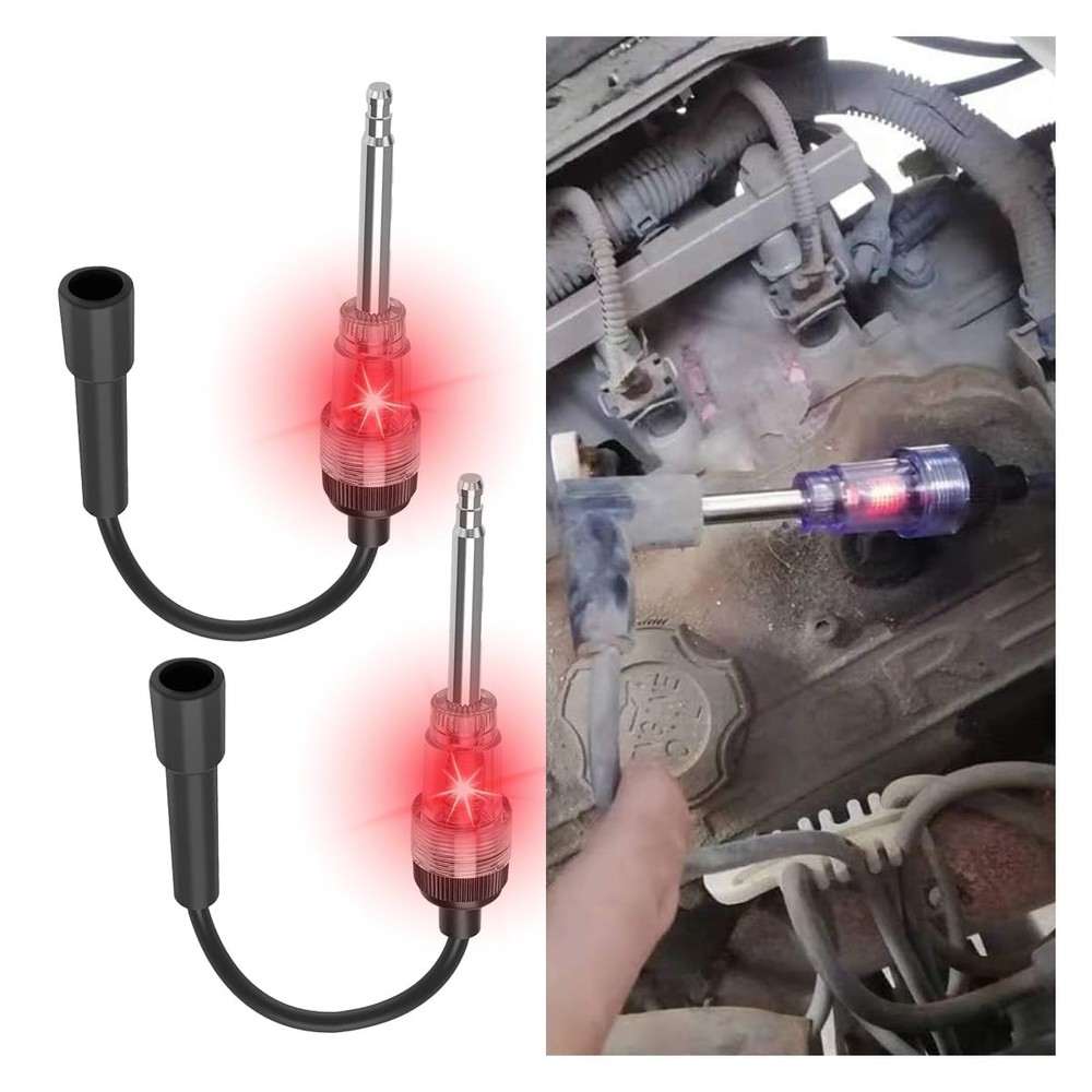 Inline Spark Plug Tester, Straight Boot Ignition Coil Tester Light, Car Small...