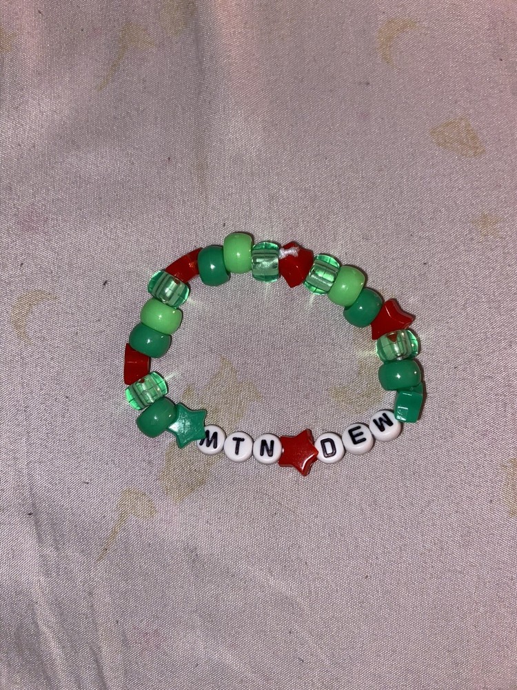 Mtn Dew Single kandi bracelet