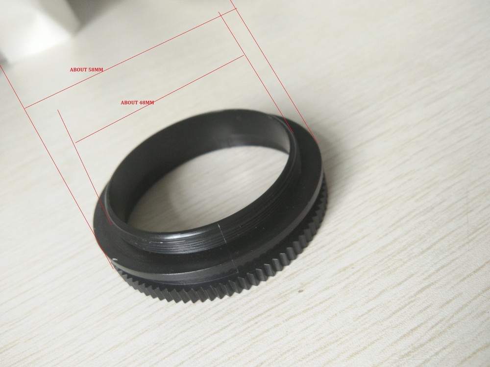 2PCS 48mm Adapter Ring for Stereo Microscope Connecting with Ring Lamp