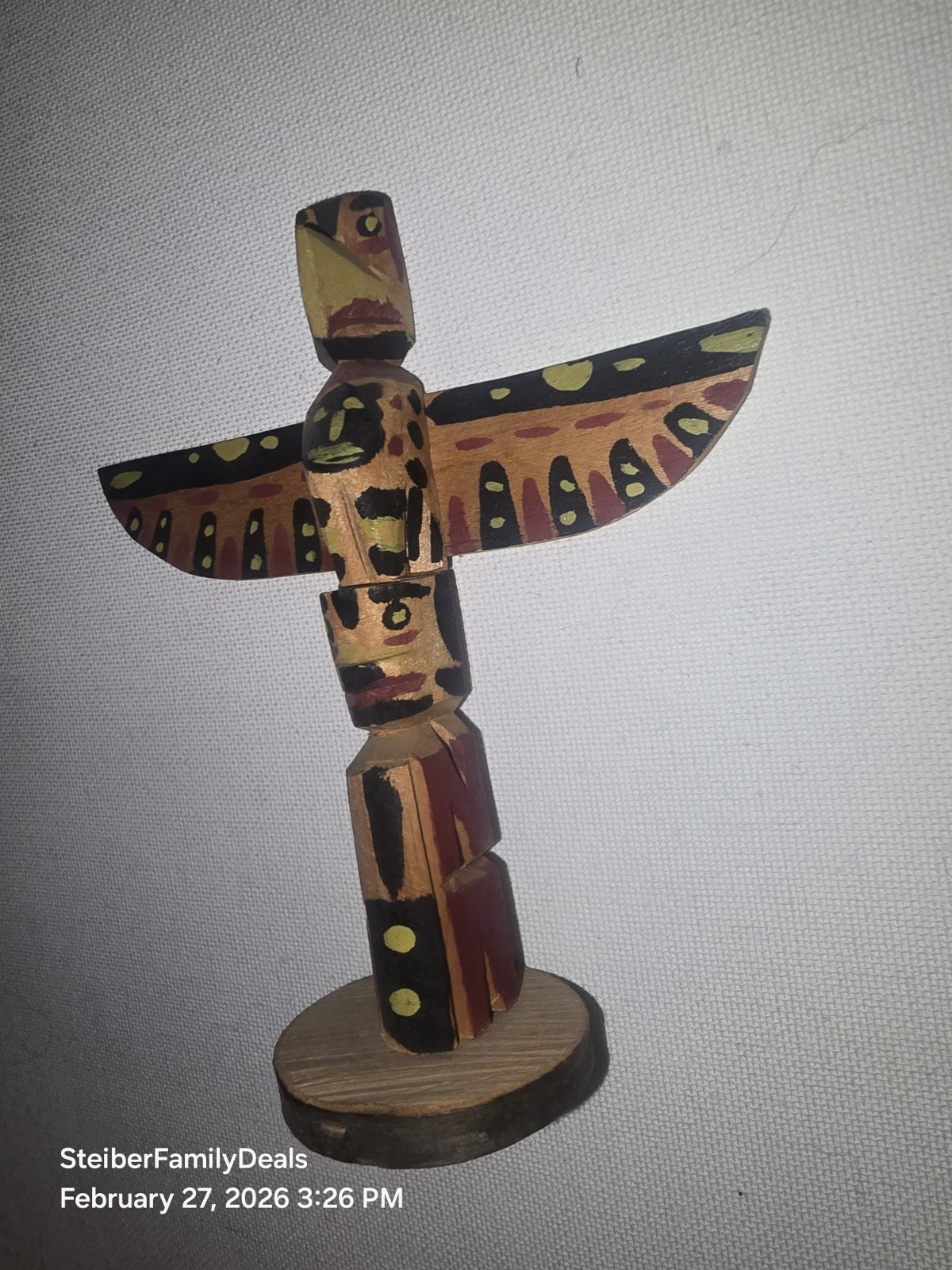 Vtg Totem Pole by Chief Mathias Joe Capilano Squamish Nation Cedar Thunderbird