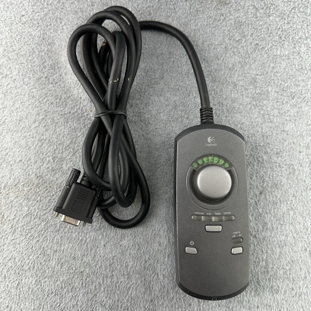 Logitech Z-5300 THX 5.1 Speaker Volume Control Pod Wired Remote Unit Only