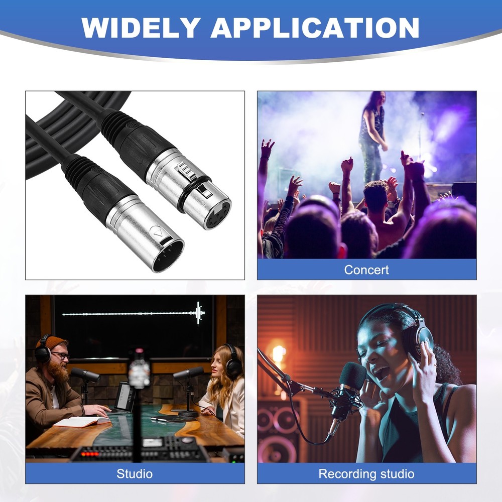 7 Pin XLR Cable 16 ft XLR Microphone Cable for Stage Studio Cable