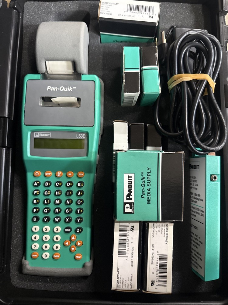 Panduit Pan Quik LS3E handheld label printer dot matrix - With Case