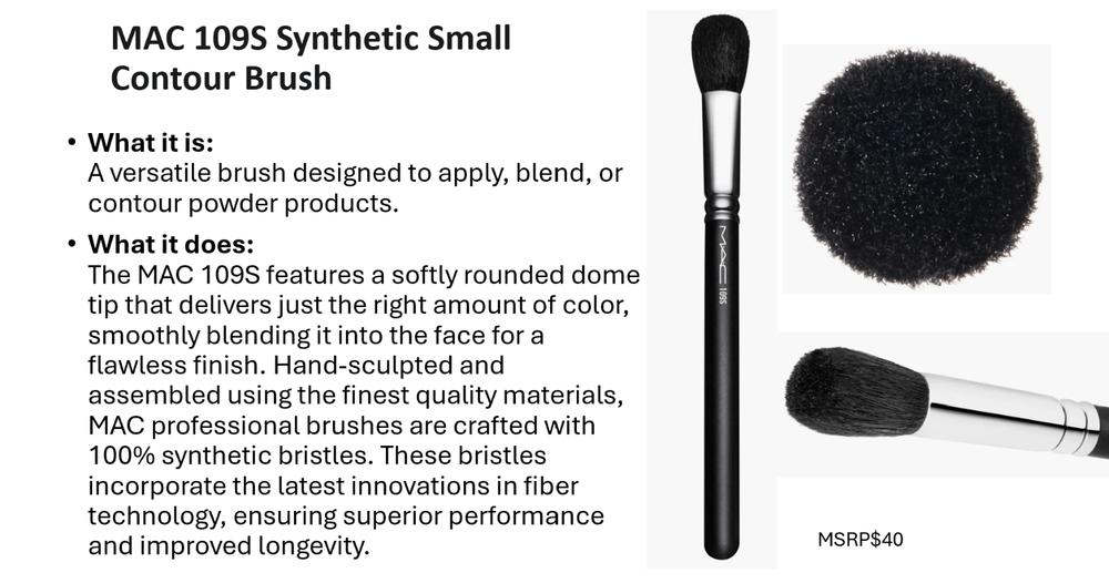 Mac 109S Small Contour Brush NEW 100% Authentic