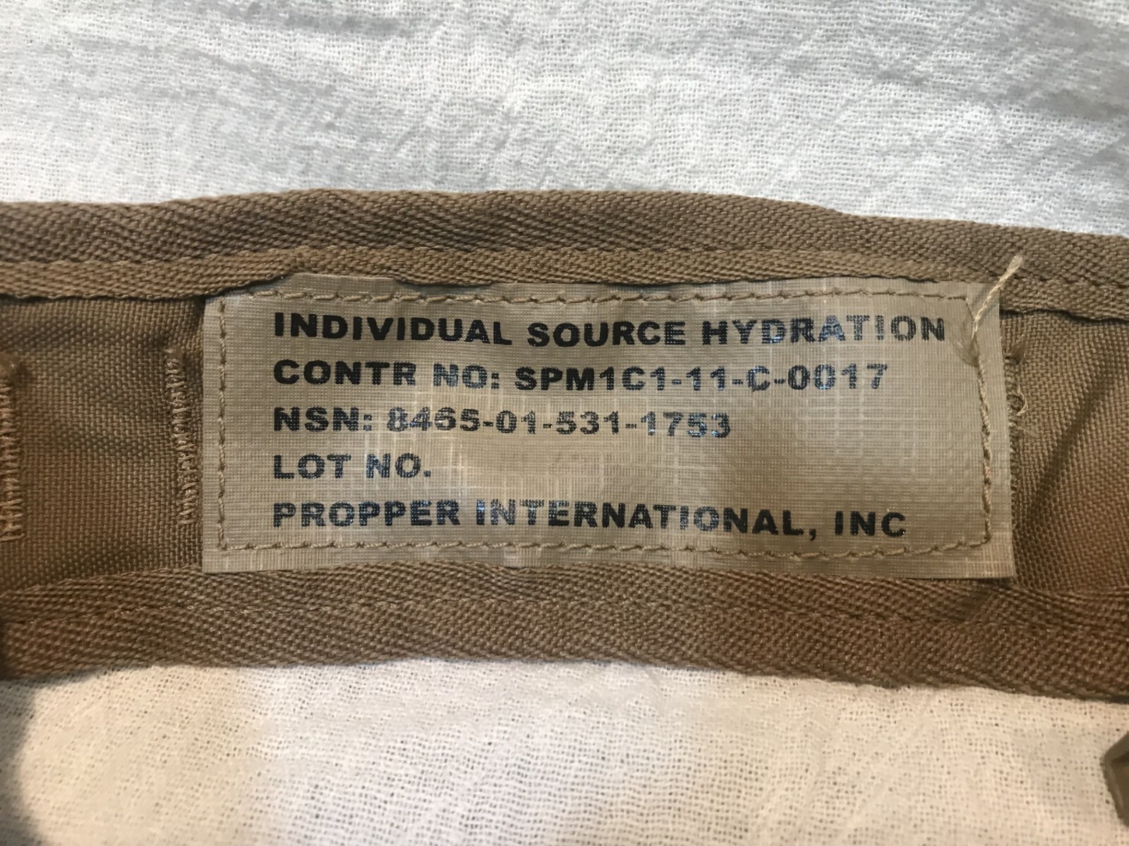 SOURCE HYDRATION SYSTEM W/ BLADDER, NEW HOSE USMC TACTICAL 3L COYOTE BROWN CLEAN