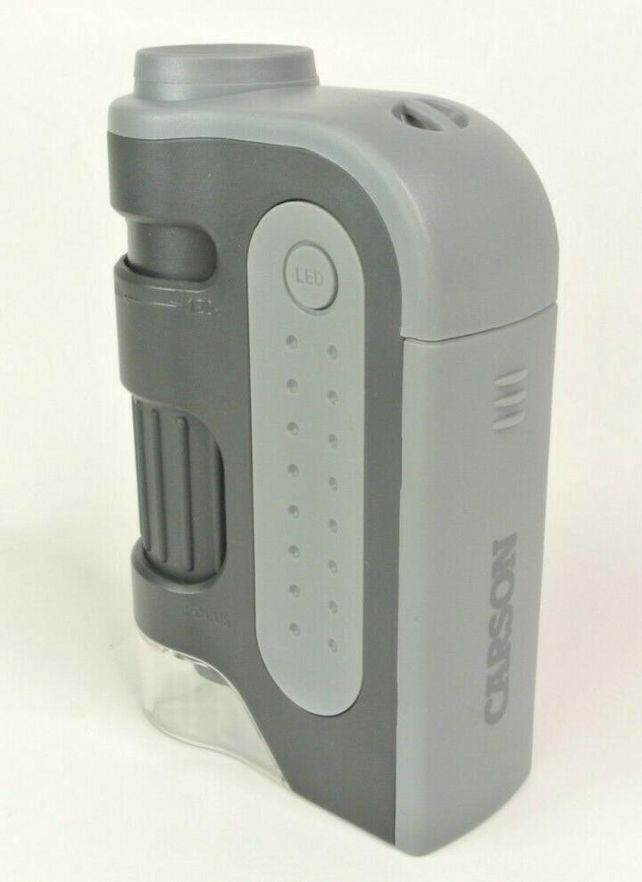 Carson MM-300 MicroBrite Plus 60X - 120X LED Lighted Pocket Microscope Magnifier