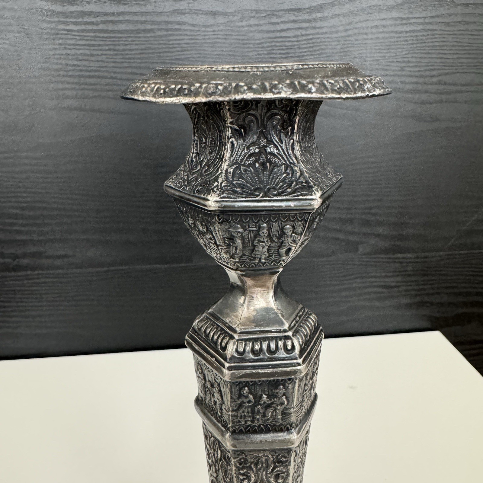 Vintage Ornate 12" Stamped DERBY S P Co Silverplate Candlestick Holders #2547