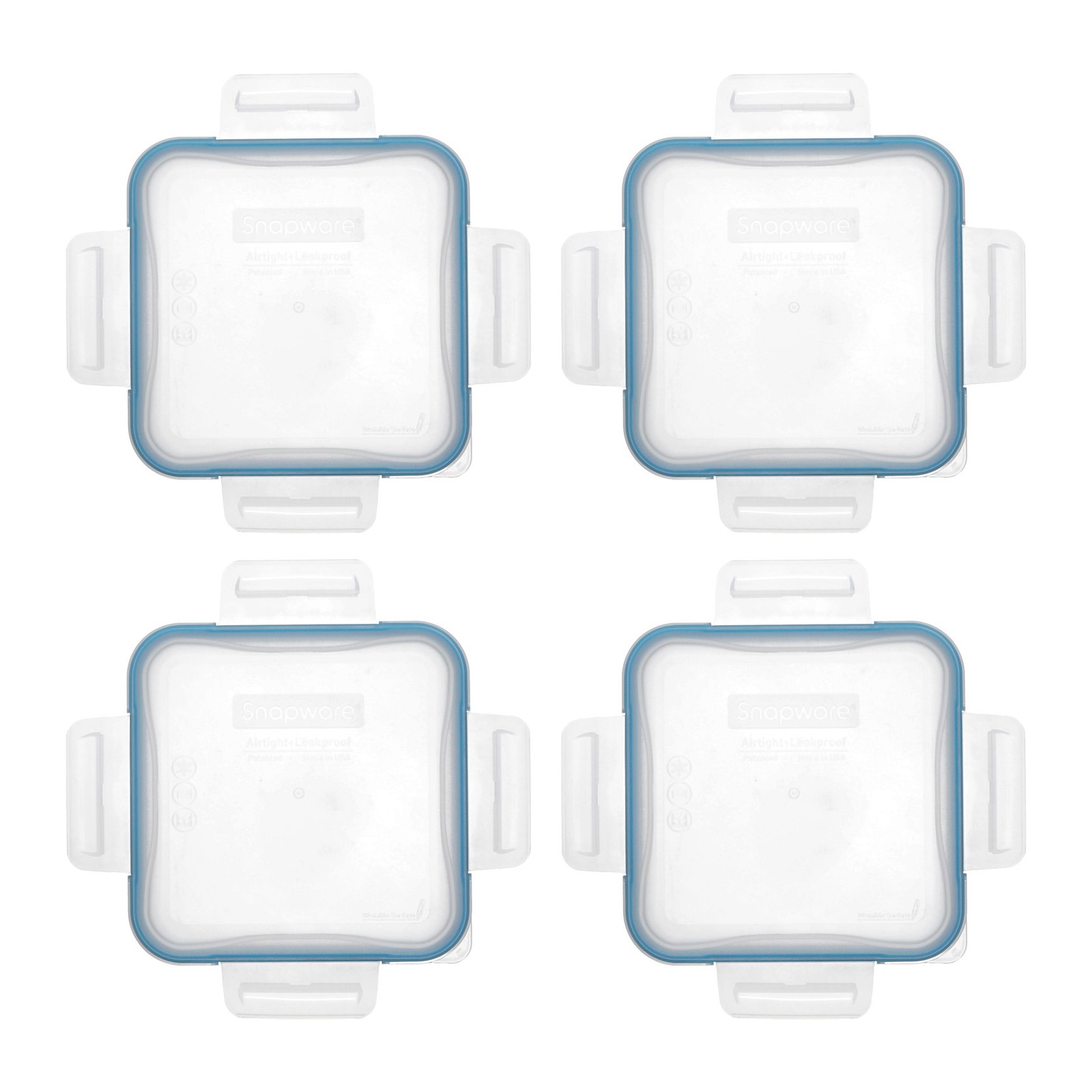Snapware 8704-PC 4-Cup Total Solutions Lid w/ Blue Spruce Gasket (4-Pack)