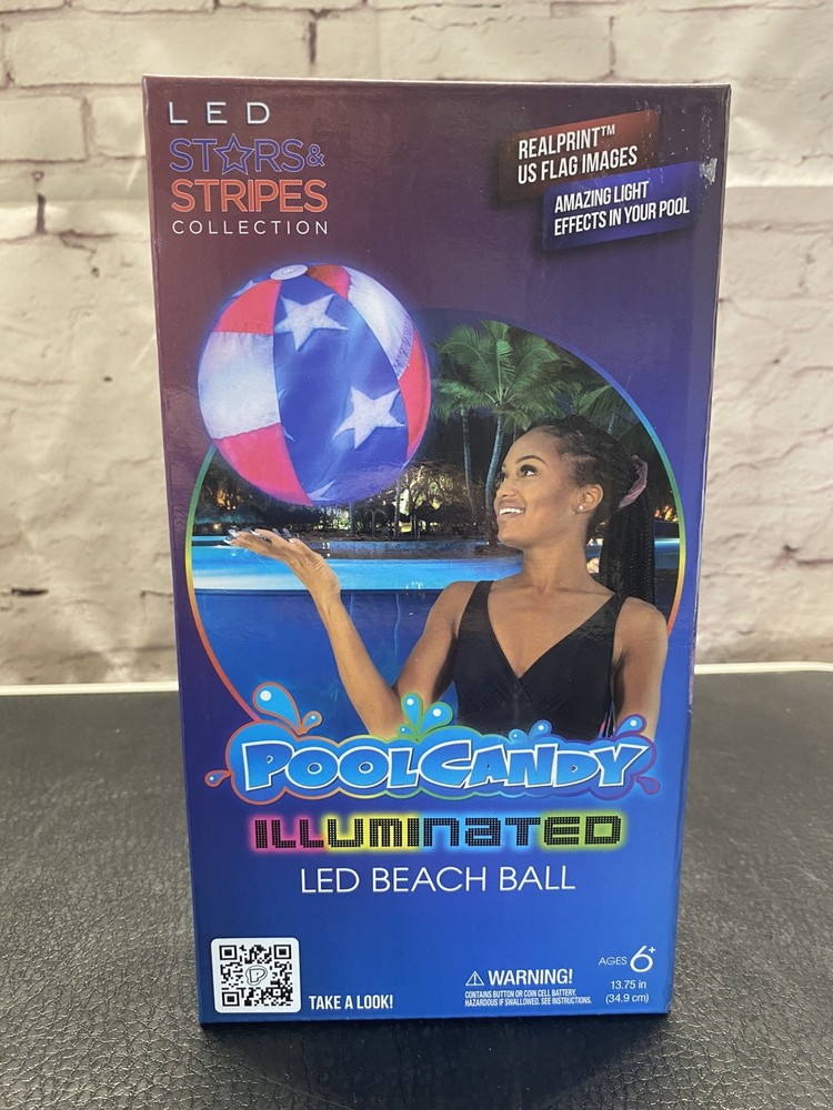 Pool Candy Illuminated LED Pool Beach Ball - NWT