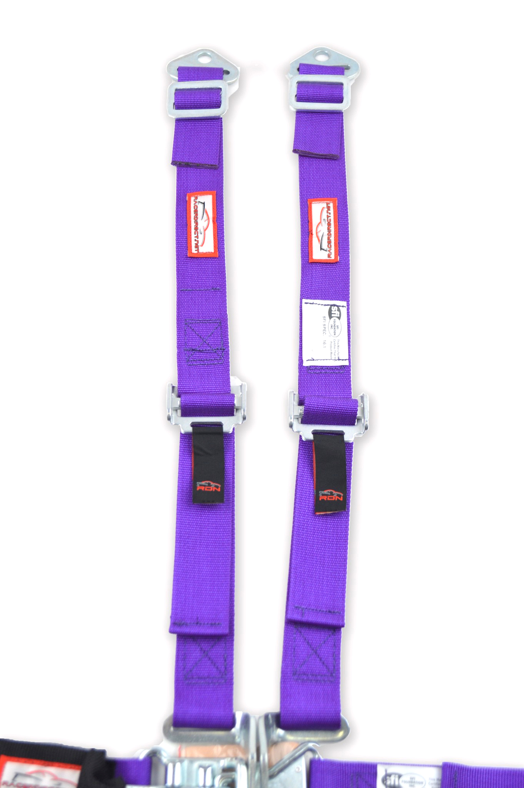 JUNIOR DRAGSTER 2" RACING HARNESS SFI 16.1 VERIFIED 5 POINT FLOOR MOUNT PURPLE