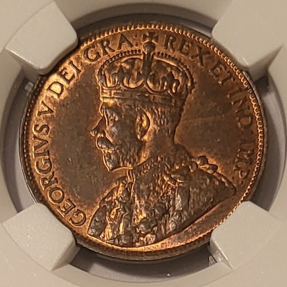 Canada George V 1912 Large Cent MS63 RB NGC