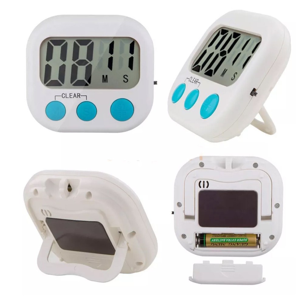 2 xLCD Digital Kitchen Cooking Timer Countdown Loud Alarm Magnetic