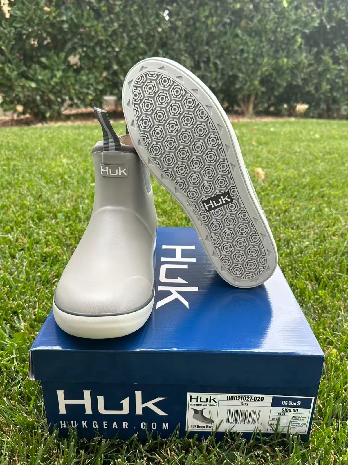 HUK Rogue Wave Men's Fishing Deck Boots Rain Shoes New