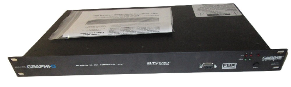 Sabine GRQ-3102S 2-Ch Adaptive Audio Graphi-Q Digital EQ FBX Compressor Delay
