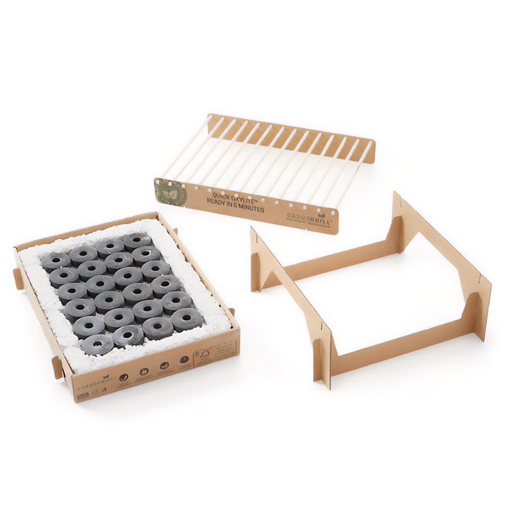 4-PACK: CasusGrill One-Time Use Biodegradable Instant Grill
