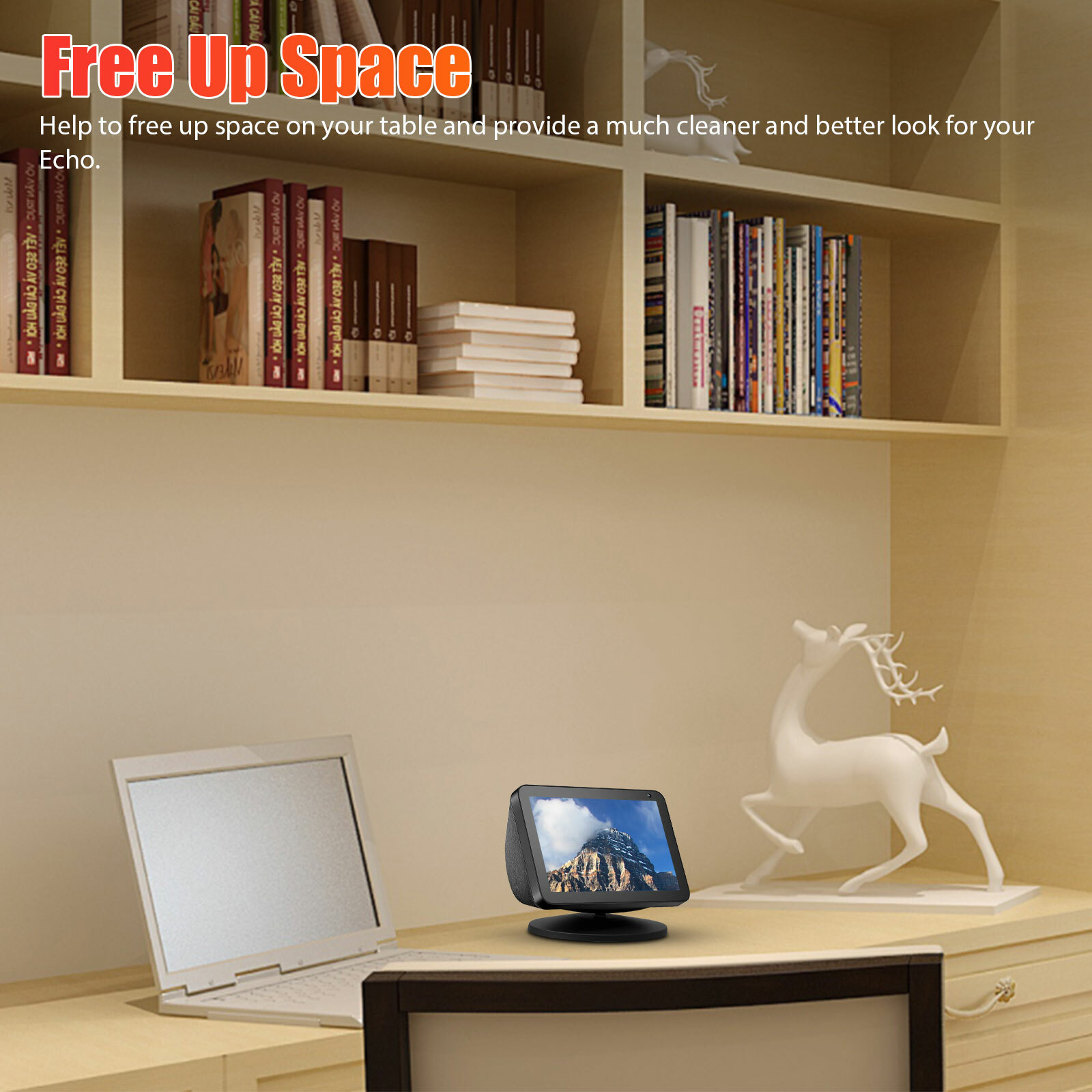 360° Magnetic Holder for Amazon Speaker Echo Show 5/8 Adjustable Tilting Stand