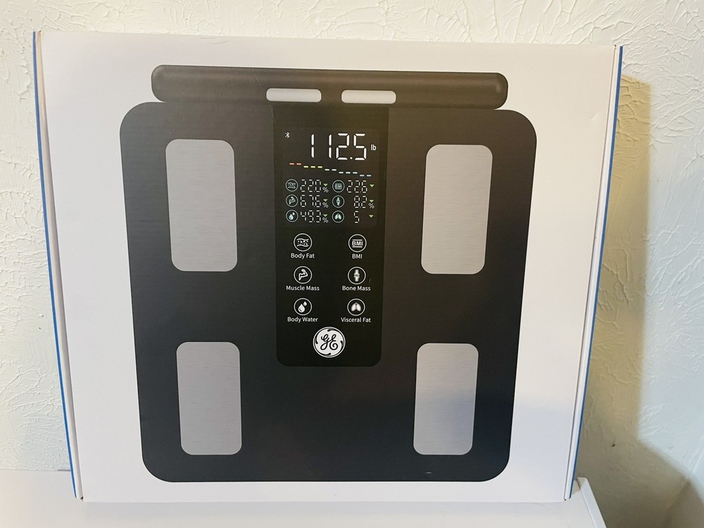 GE CS10G 8-Electrode Smart Body Fat Scale Bluetooth BMI Analyzer 400lb | (j)
