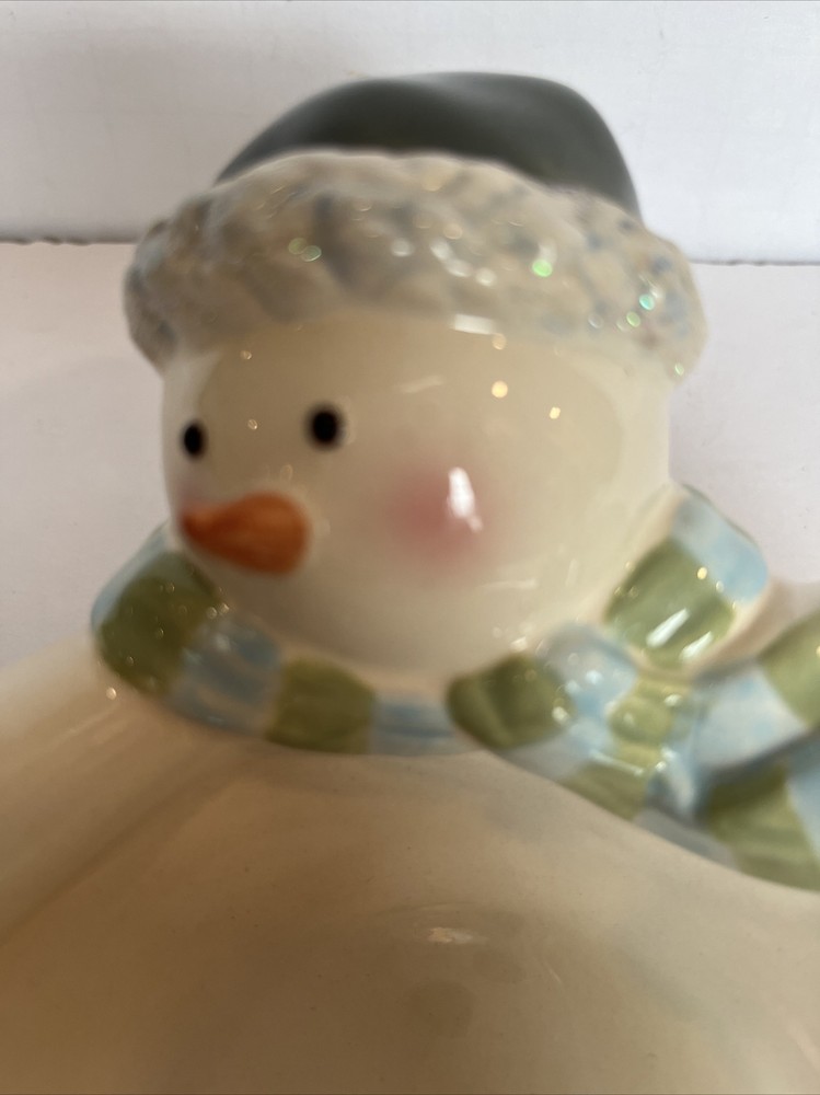 Amscan Snowman Ceramic Jar Candle Holder