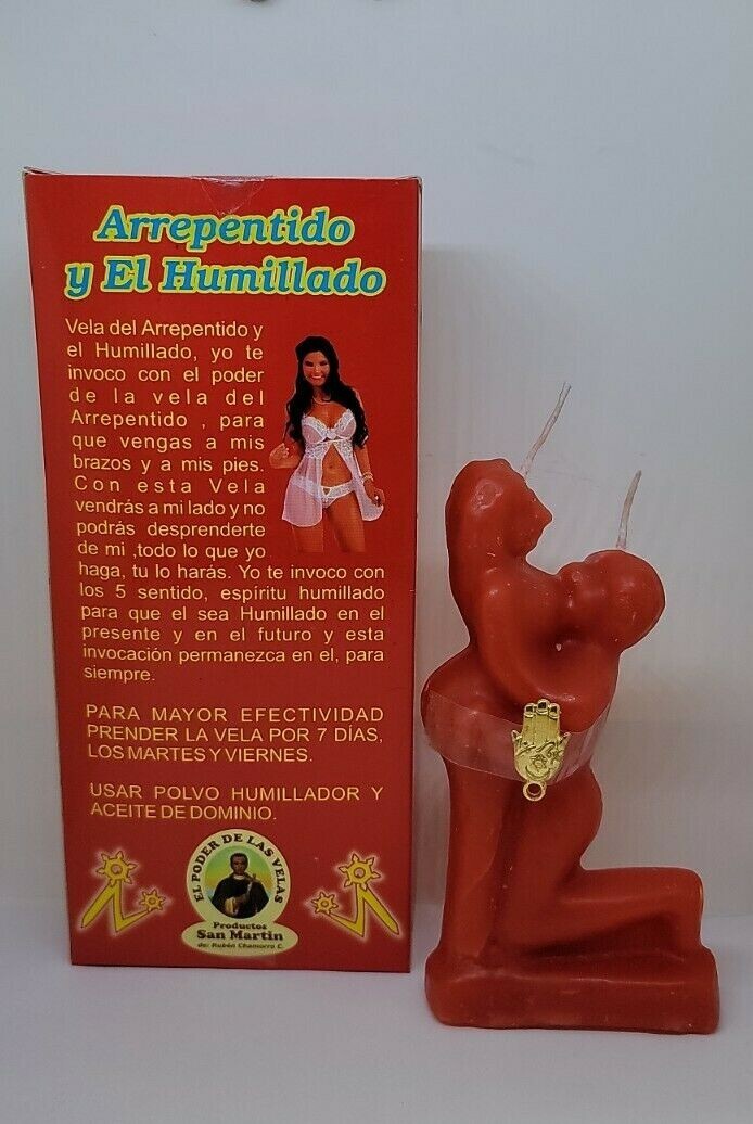 VELA HUMILLADORA 5" PARA DOMINAR Y DOBLEGAR AL SER AMADO INSTR Y AMULETO INCLUID