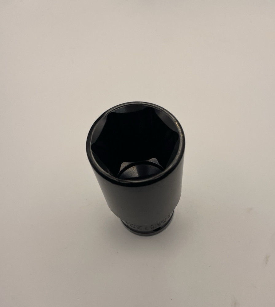 Quality 1/2 Inch Drive x 30MM 6 Point Deep Impact Socket Thin Wall