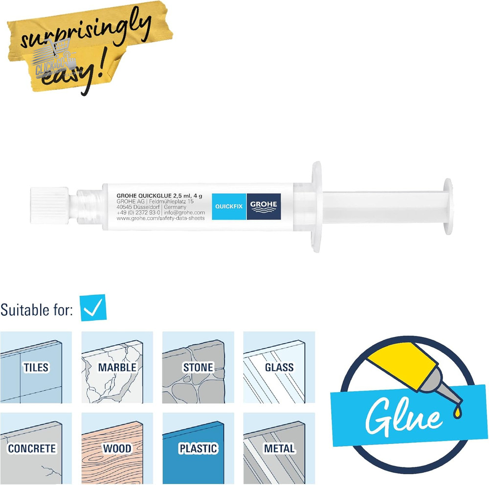 Quickglue A1, Single Syringe for Accessories With Single Fixing Point, Temp