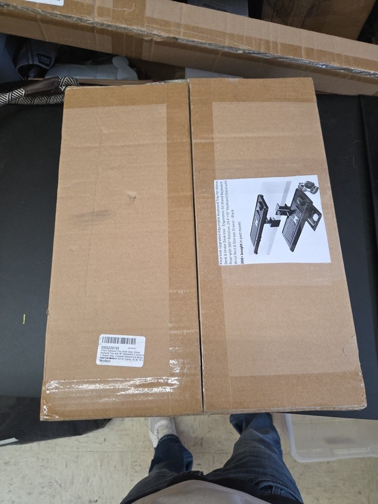 ErGear Large Keyboard Tray Under Desk Pull Out with Extra Sturdy C Clamp Mount
