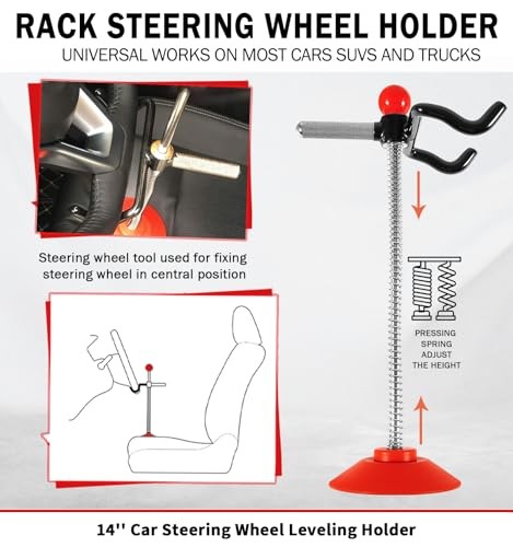 Steering Wheel Holder Stand Tool for Wheel Alignment, Adjustable Steering