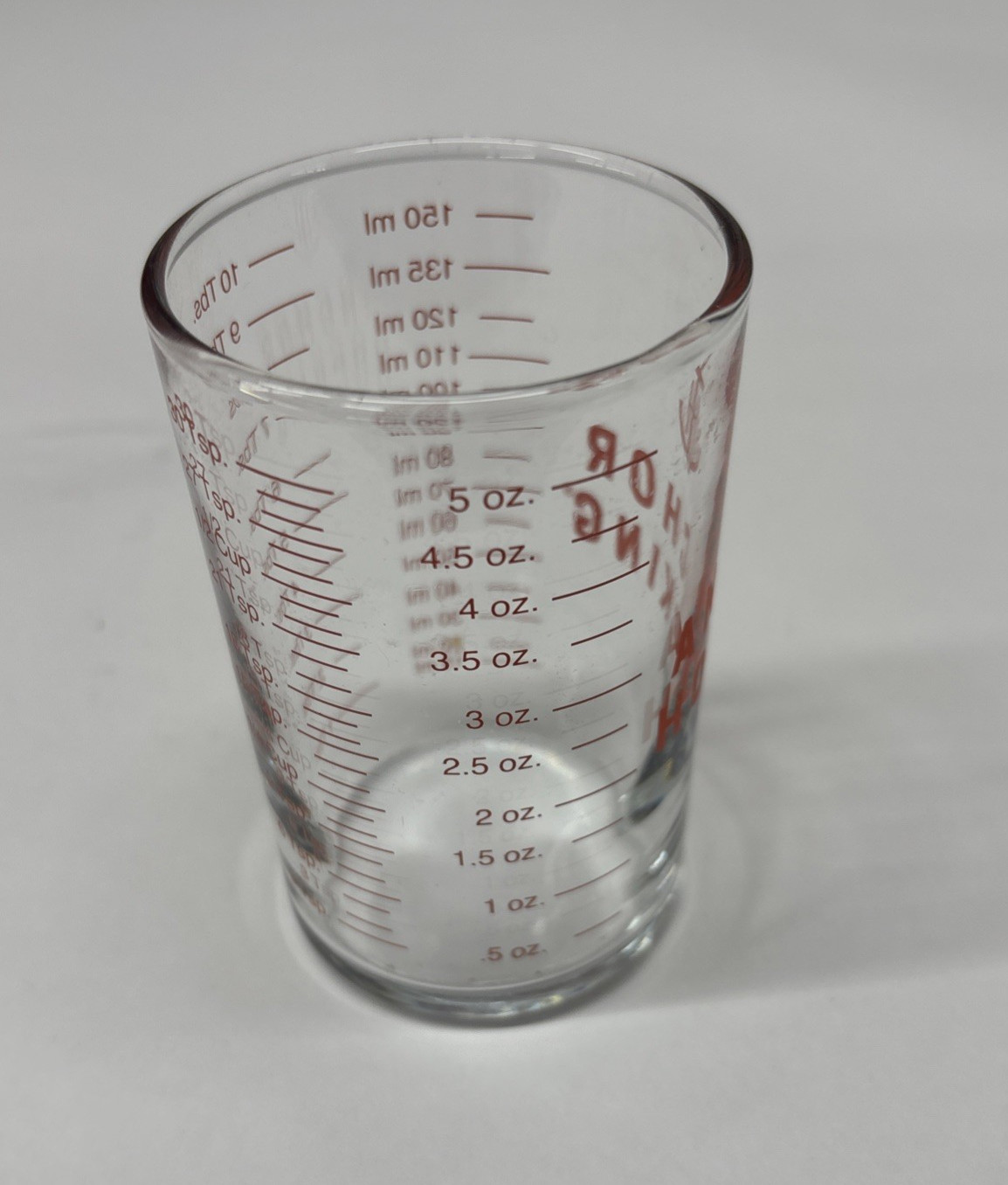 ANCHOR HOCKING 5 oz. Graduated MEASURING GLASS Tempered Jigger Shot MultiTool