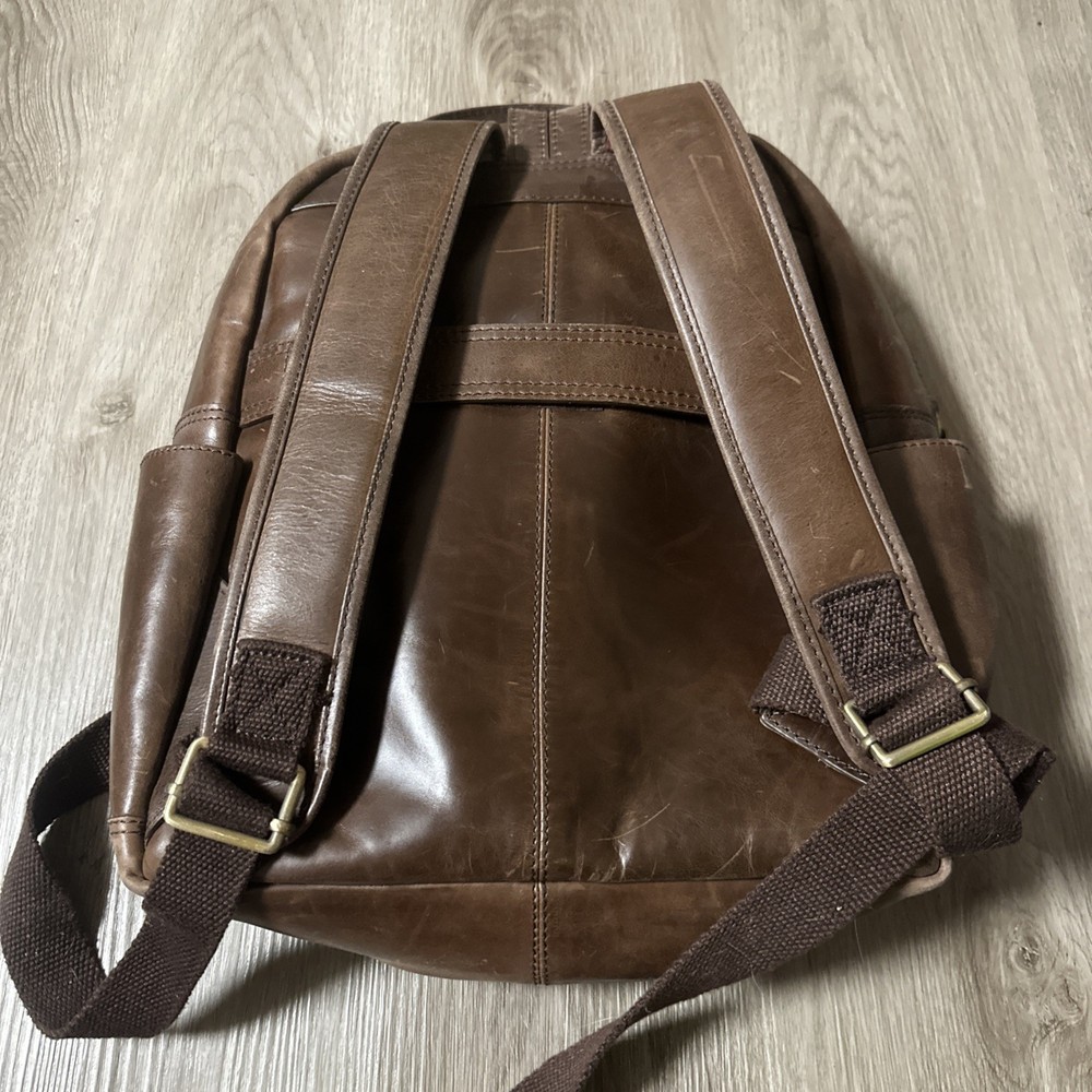 Rawlings Authentic Leather Backpack Baseball Excellent Used Condition