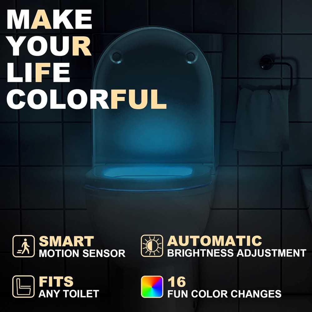 Toilet Light Motion Sensor Color Changing