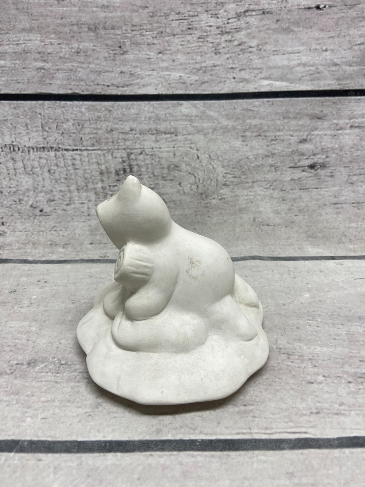 Ceramic Bisque Halloween Ghost & Jack-o'-Lantern Scarecrow