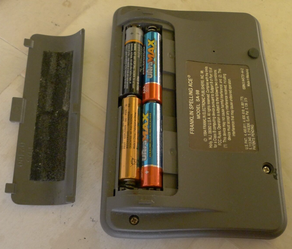 Franklin Electronic Spelling Ace SA-98 with User's Guide - TESTED