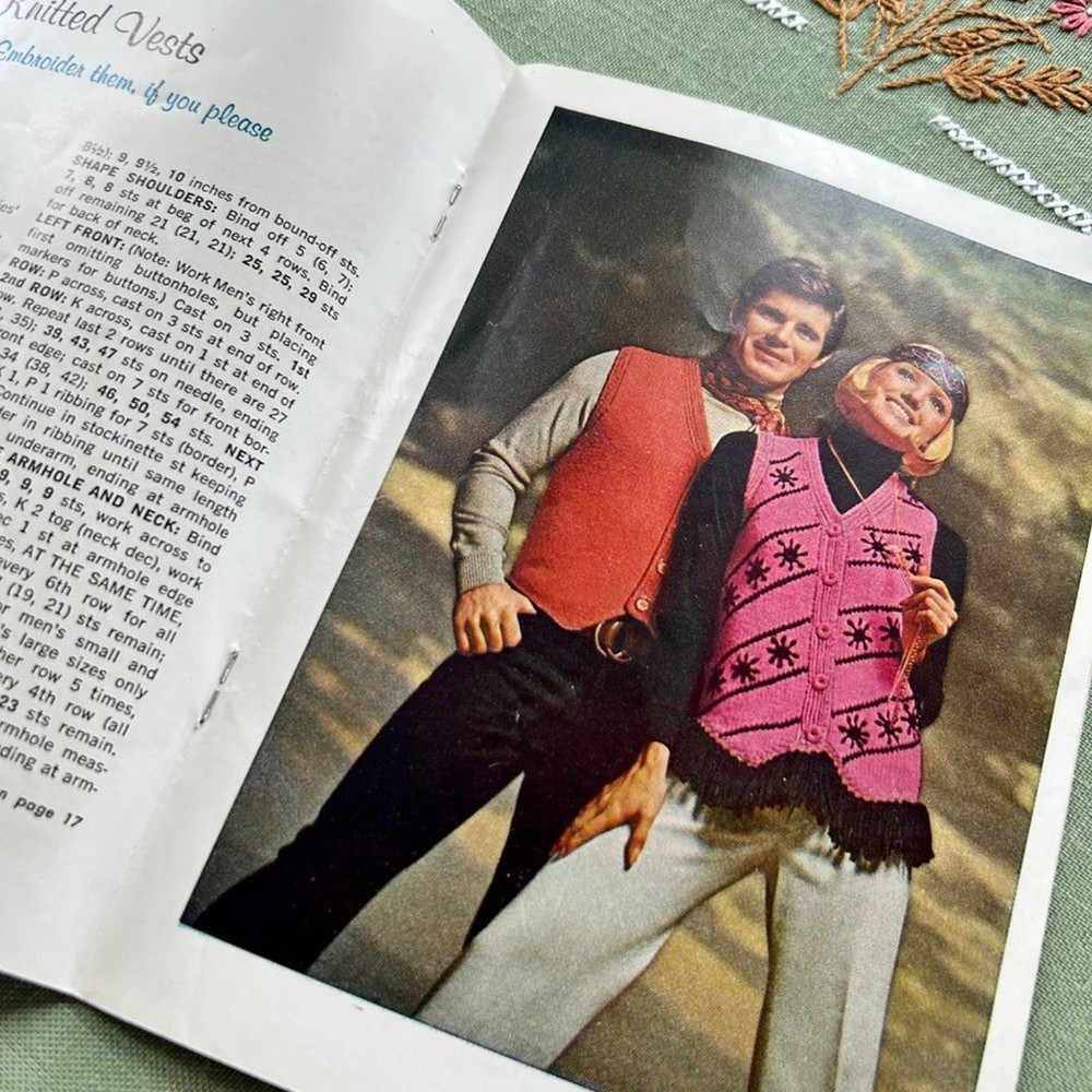 Vintage American Thread He and She Sweaters, Knitting Pattern Book