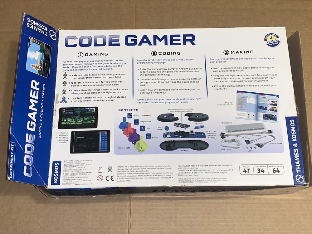 Incomplete Parts Thames Kosmos Bits Code Gamer Arduino Coding Experiment Kit