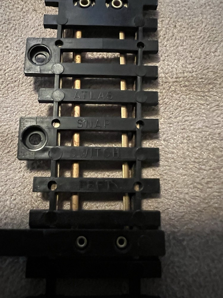 ATLAS HO Scale Brass Snap Switch 9" Left
